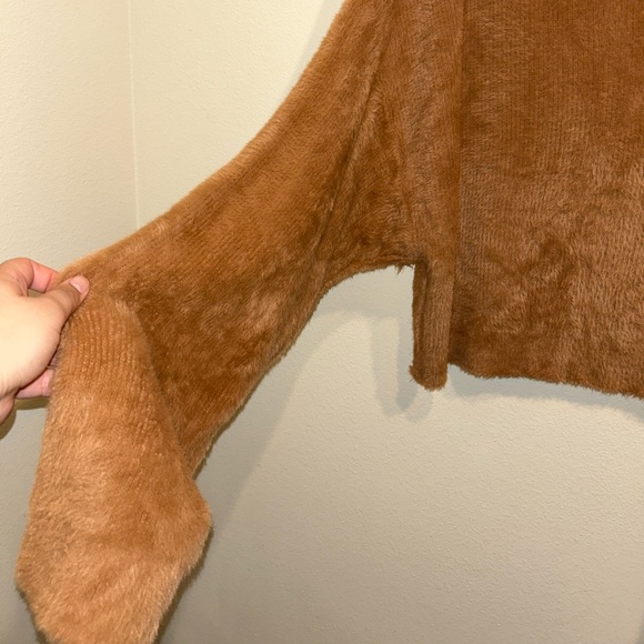 FREE PEOPLE Brown Glistening Sands Star Sign Fuzzy Pullover Sweater | Large - Picture 11 of 11